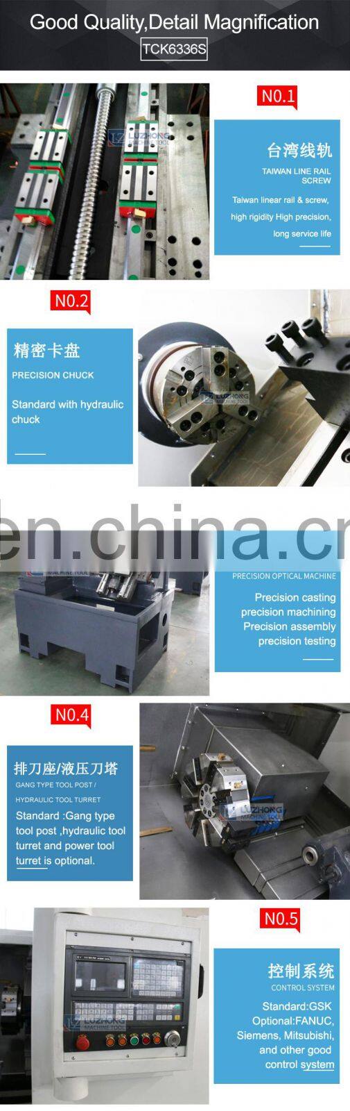 CNC lathe tool turret TCK6336S CNC turning center lathe machine