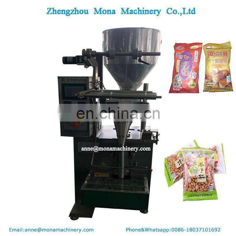 Automatic snack food sugar packing and sealing machine/Automatic triangle bag snack granule packaging machine