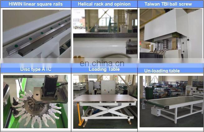 Mingmei Auto Loading unloading Device 1325 CNC Router With Boring Head