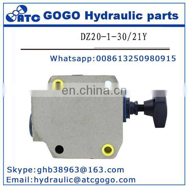 DZ10 DZ20 Series Pilot Pressure Sequencing Valve , pressure reducing valve