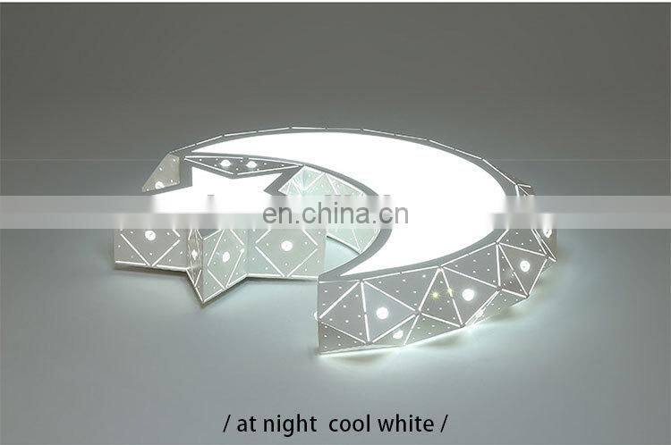 Creative LED living room ceiling light modern simple stars moon hollow lamps for children bedroom