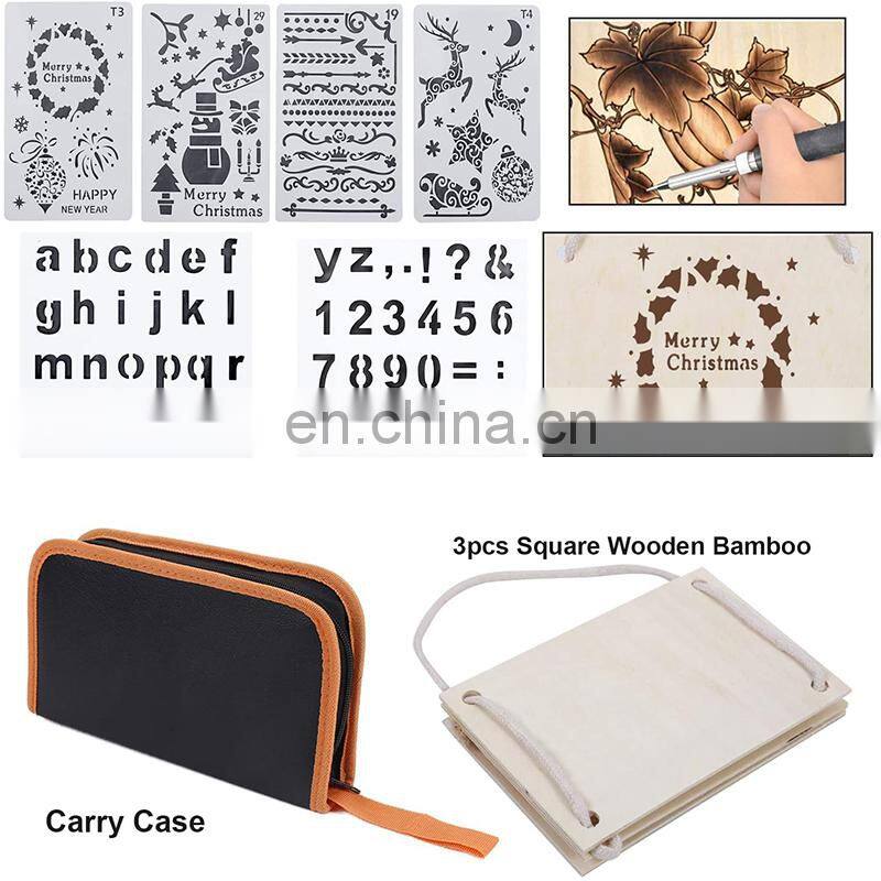 43pcs in 1 case Wood Burning Pyrography Kit Woodburning Pen