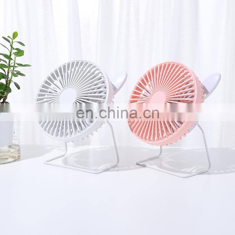 New hot-selling USB Plug Mini Portable Plastic Personal Cooling Cooler USB desk fan with cat ears
