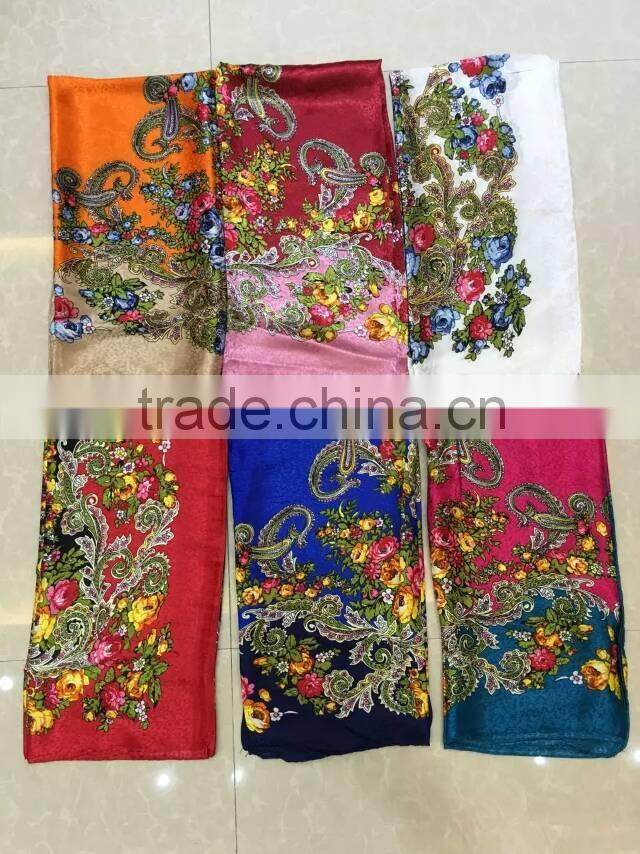 S446 Popular leisure design muslim square scarf