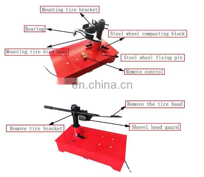 Tire changer machine for truck and bus big tubeless tire demount tool