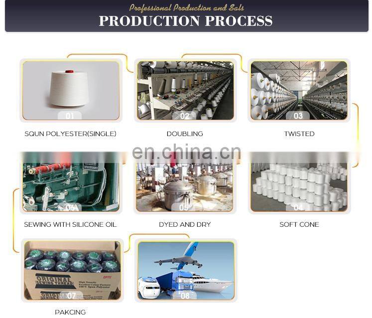 Wholesale 100 Spun Polyester Yarn dyed sewing thread 40/2 hilo poliester 40/2 thread twisting sewing machine