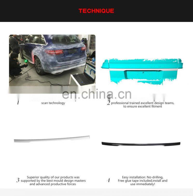 Dry Carbon Fiber L494 Rear Door Wing Spoiler Trim Moulding Cover for Land Rover Range Rover Sport Utility 4-Door 2014-2020
