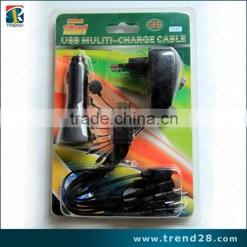 10in1 universal USB data charger cable for mobile phone multifunction 10 connector