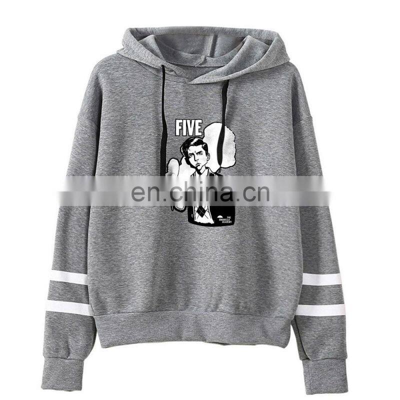 Wholesale umbrella college fashion bagless horizontal bar hoodie men's women's leisure sports jogging clothes sweater