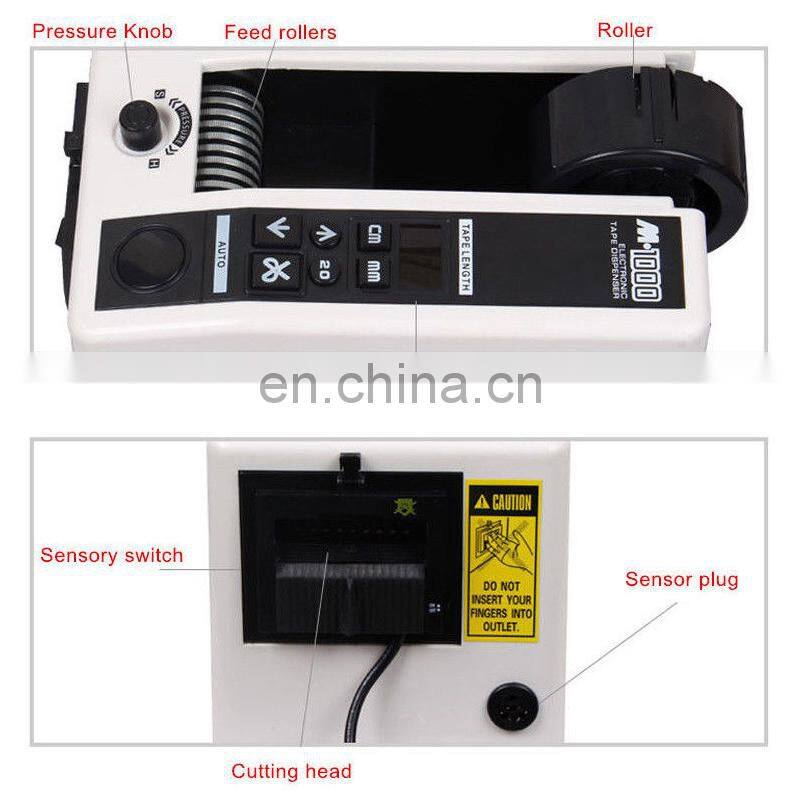 M-1000 18W Automatic Tape Dispenser Electric Adhesive Tape Cutter Cutting Machine 20-999mm