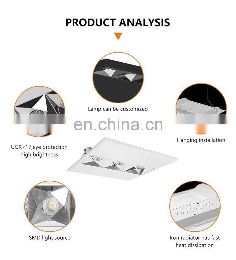 Commercial Eye Protection Square Dimmable Indoor Home School Hospital 15W 40W 60W LED Panel Lamp