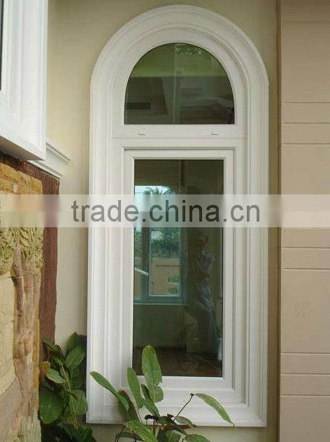 Low price beautiful upvc arch shaped windows for sale
