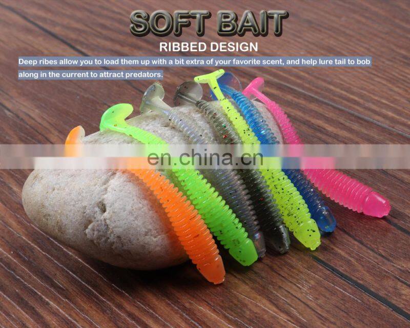JOHNCOO Good Quality 50mm 75mm 100mm Paddle Tail Soft Swimbait Fishing Lures