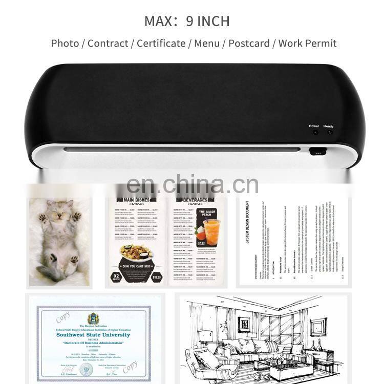 Quick number warm-up mini 230mm flatbedlaminator laminator sheets a4 roll to rolllaminator laminator