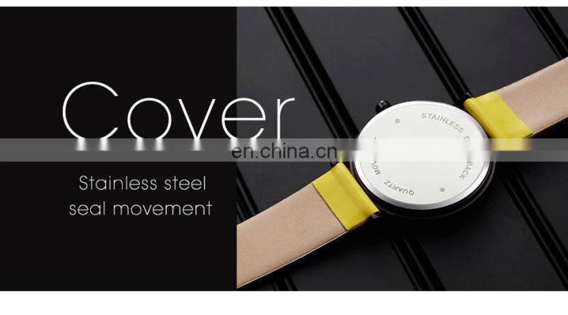 SHENGKE New Trendy Handwatchs Minimalist Dial Design Watchs Black PU Strap Wrist Watchs K0090L