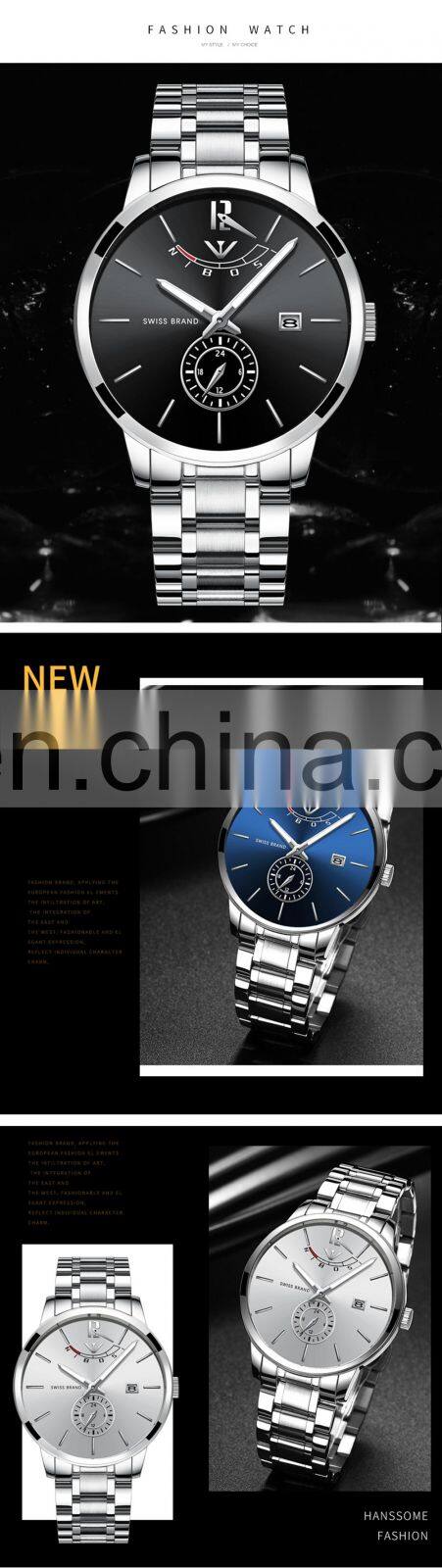 NIBOSI Relogio Masculino Relojes 2020 Gold Watch Mens Watches Top Brand Luxury Sport Quartz Watch Business Waterproof Wristwatch