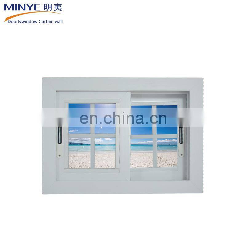Minye Customized Screen Upvc Sliding Plastic Window 3 Track For Canada