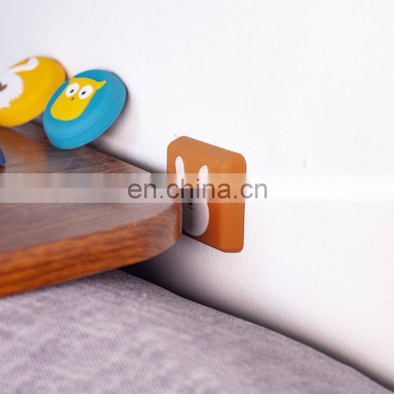 Cartoon Door Stopper Silicone Self Adhesive Wall Protectors Door Handle Bumpers Buffer Guard Stoppers Silencer Crash Pad