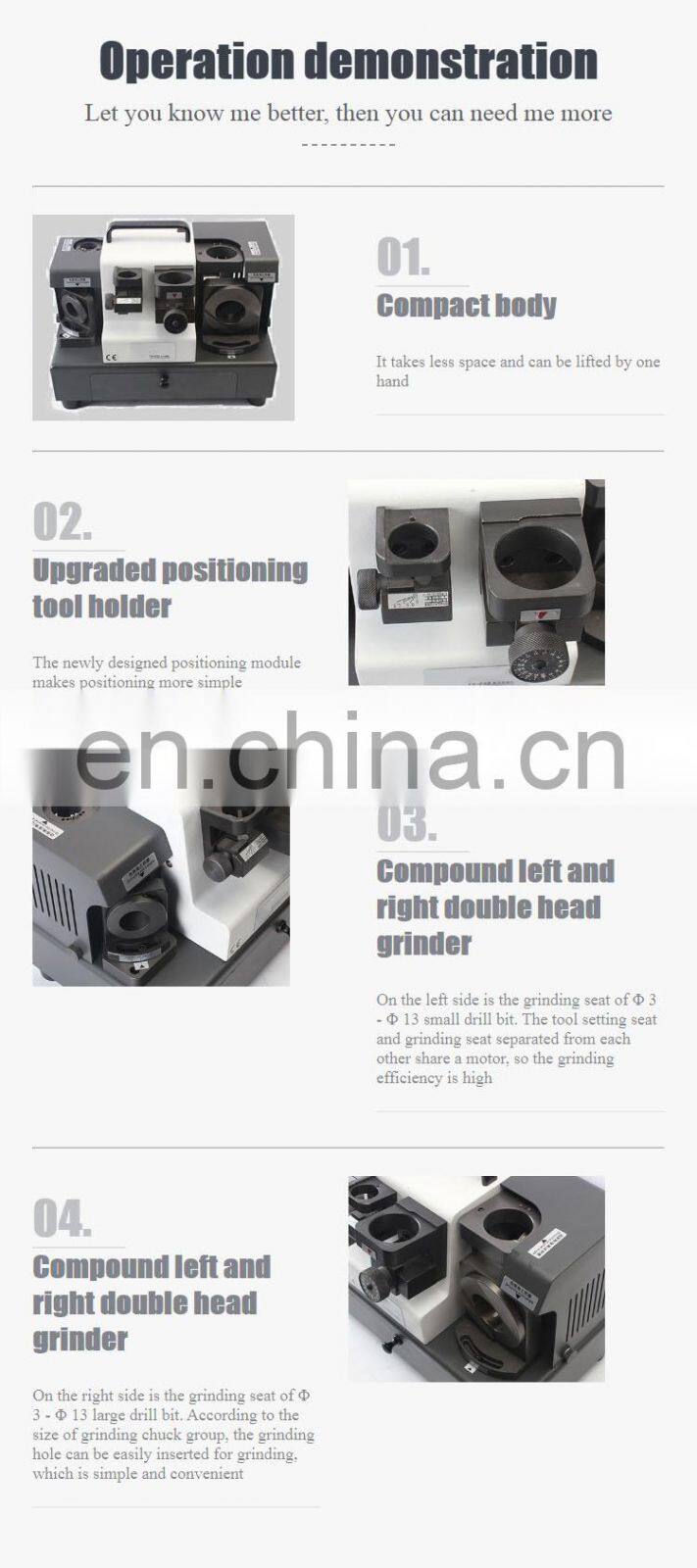 LIVTER TX-Z32 Double head grinder mini twist drill bit grinding machine