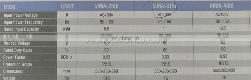Large Scale IGBT Inverter DC Welder MMA-500I Soldering Station Manufacture in China