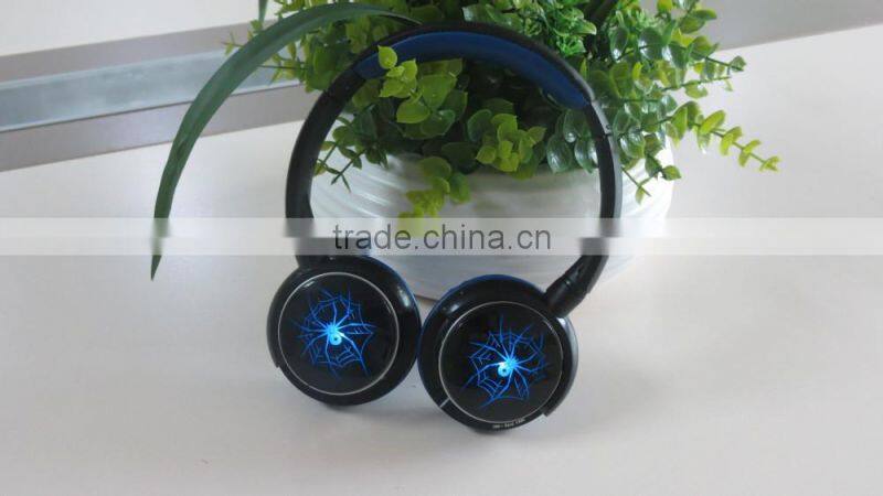 High Quality Wireless Bluetooth Headset Headphone Earphone with flash light