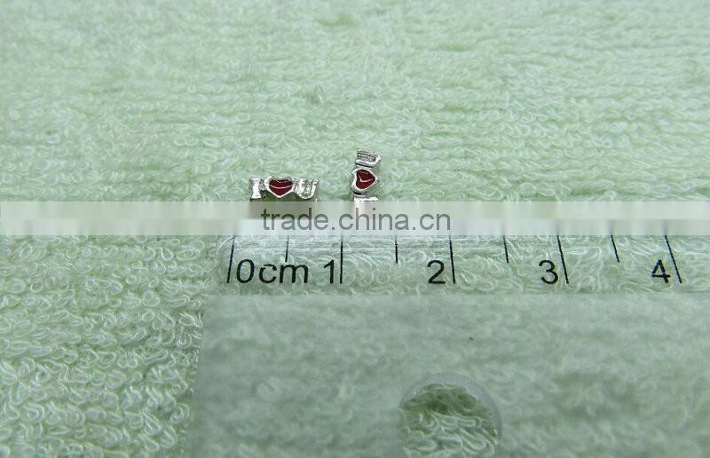 floating lockets charms loose beads alloy DIY i love you beadings