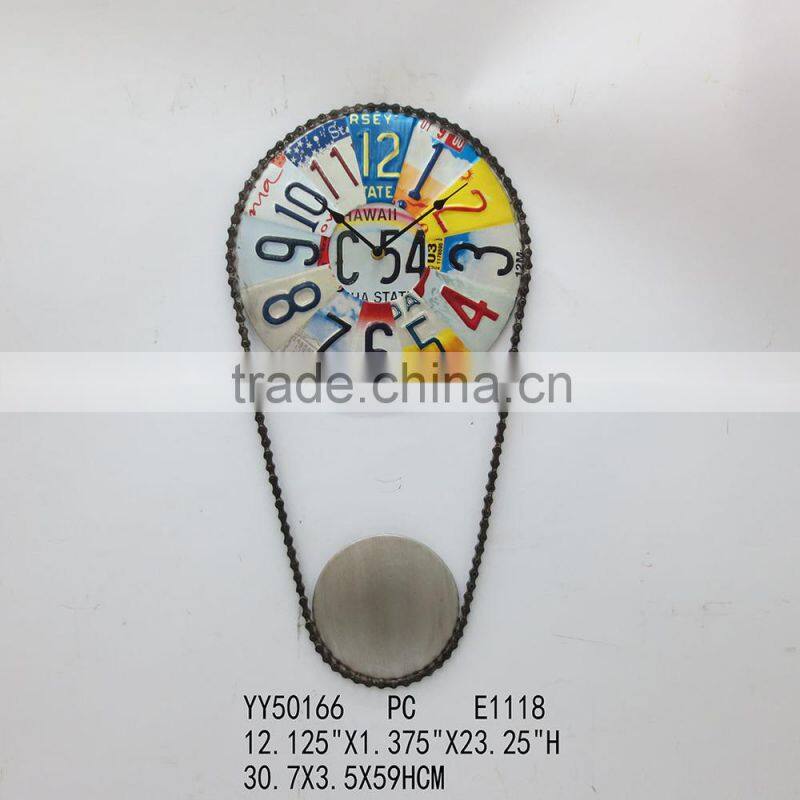 Decorative metal wall clock in anchor design, Anchor design metal wall clock for home decors, Wall decors anchor design clock