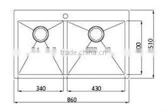 all-in-one stainless steel topmount sink RTS 200a-2