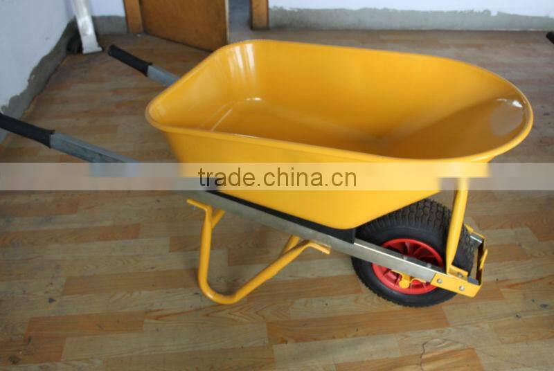 80L heavy duty wheelbarrow WH6600for garden and building with wood handle cheap