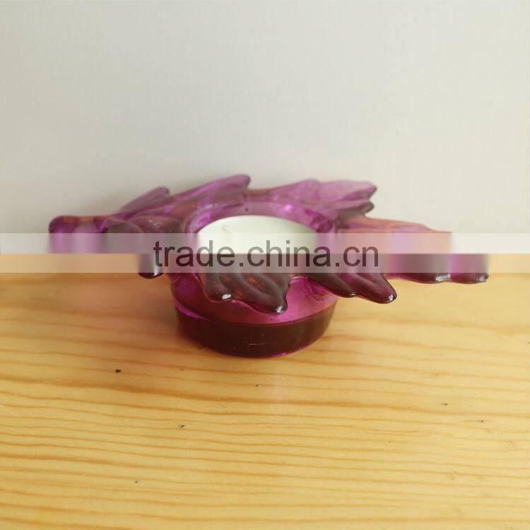 colorful glass candle jars