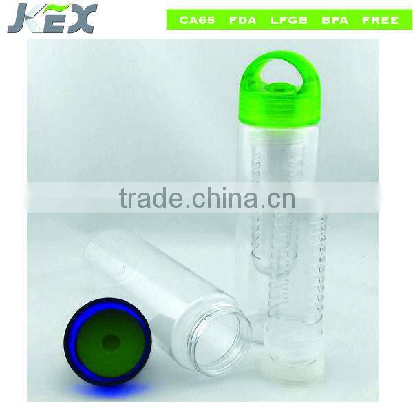 Tritan fruit infusion water bottle with FDA approval