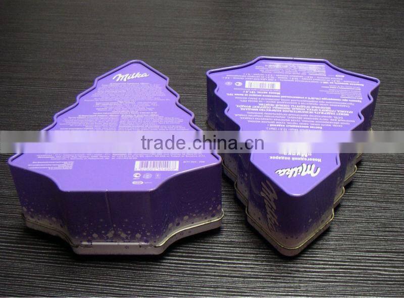 christmas tree shape tin gift box