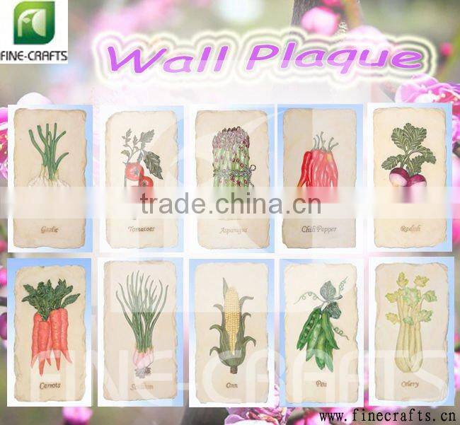 Resin wall crafts plaque with pea