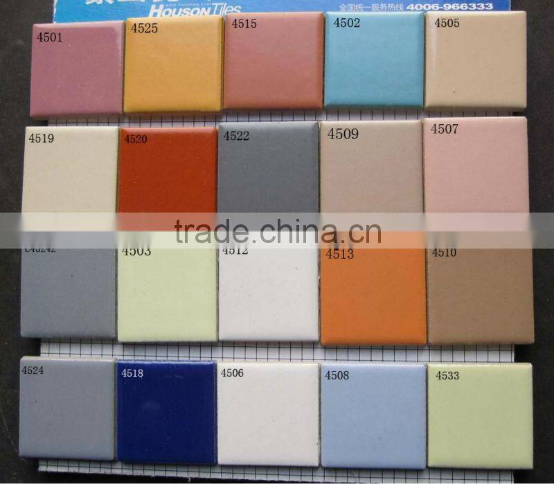 Quality 45x45mm Glazed Ceramic Mosaic Tile white