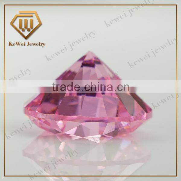 High Quality Best Price Cubic Zirconia Round Shape Pink Semi Precious Gemstone CZ