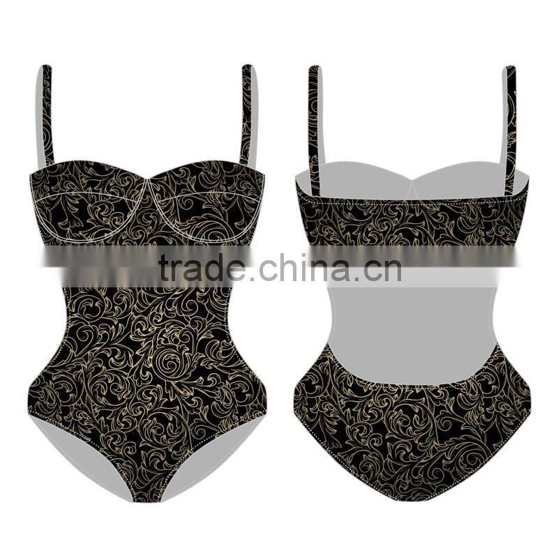 Girls/Kids sublimate shiny latex bikini with swimsuit