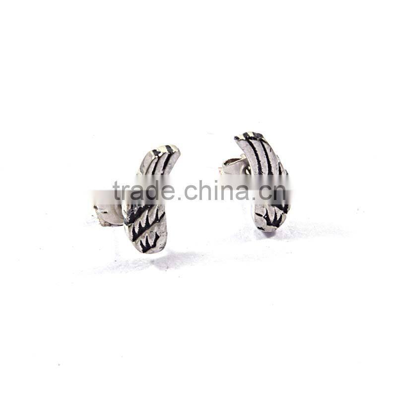 New Design High Quality Angel Wing Earrings Stainless Steel Mens Stud Earrings