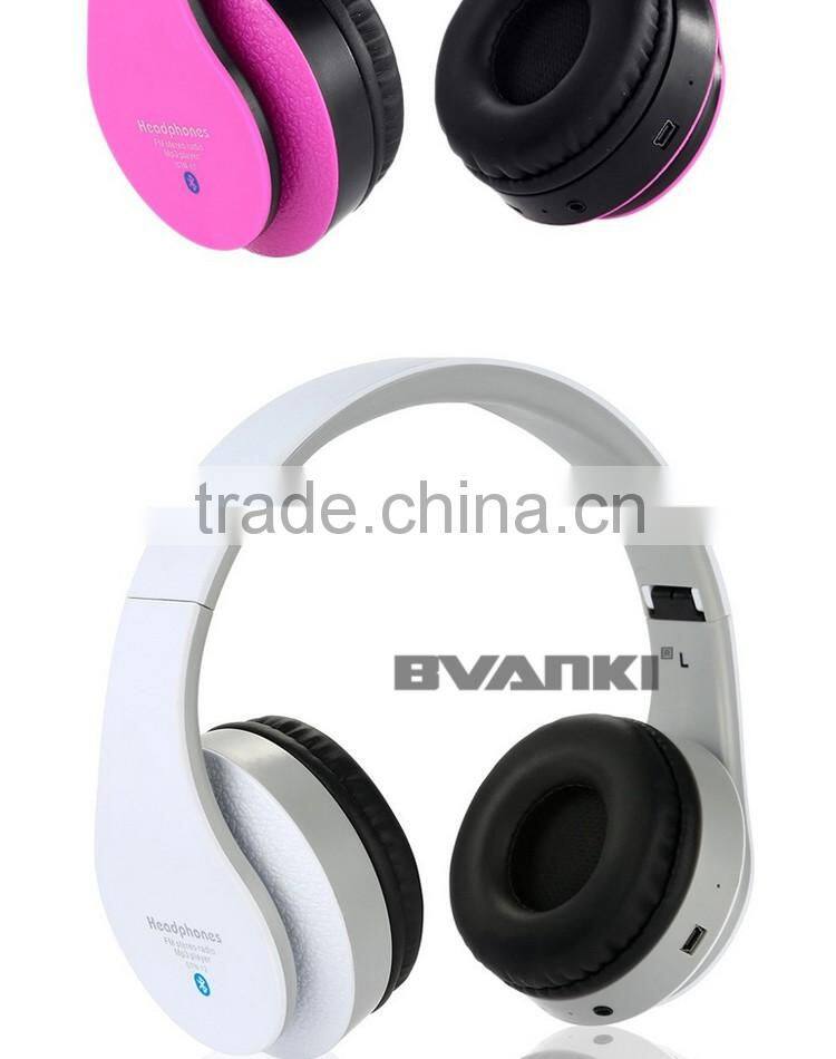 New products 2016 STN-12 HIFI Noise isolating headband headphones wireless bluetooth headset with fm and tf card
