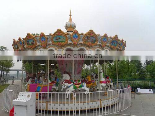 2016 popular luxury carousel funny kiddie carousel park rides