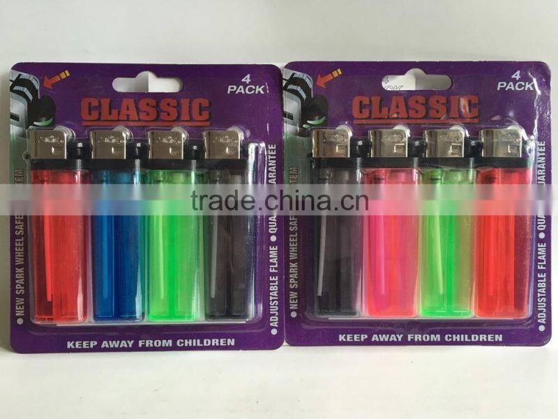 cheap ISO9994&EN13869 disposable flint clear cigarette plastic lighter FH-002