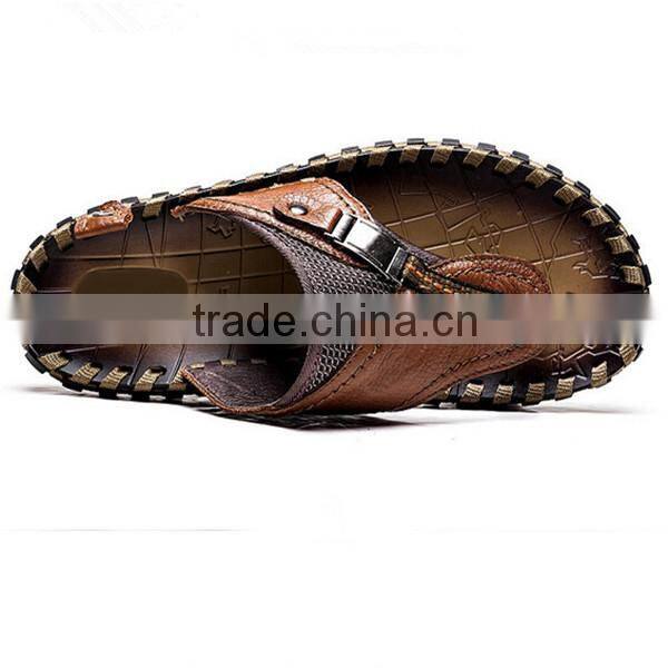 2014 New Design High Quality Wholesale Slippers Men Leather Slippers