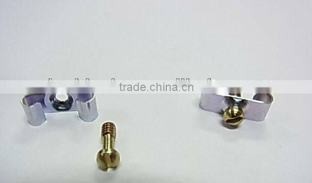 Crimp shelf support with nail connectors