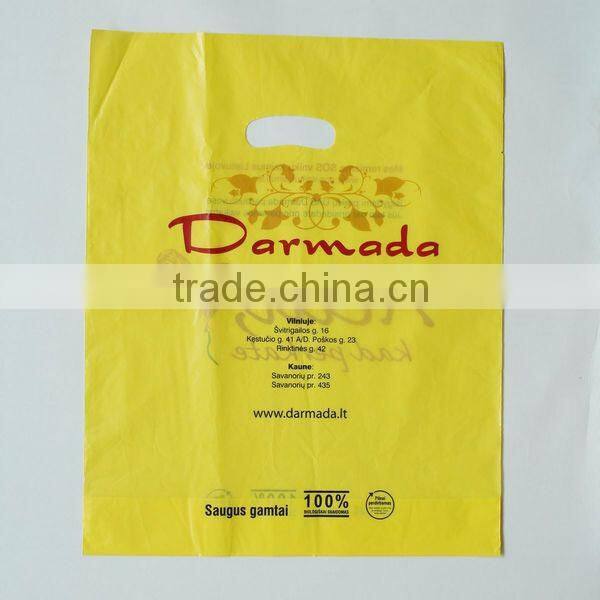 Printed Logo HDPE Die Cut Bags For Clothes Package