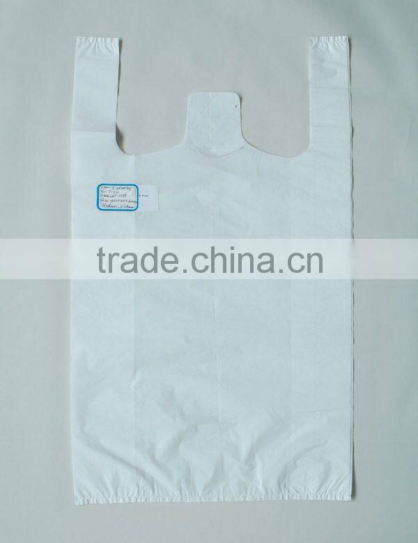Simple White HDPE Vest Packing Bags