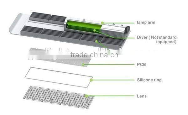 Arm driver intergrated 45 watt led street light CE RoHS