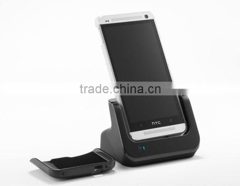Hot selling HTC one HDMI dock with Detachable Case Plate which compatible without or with a slim-fit case