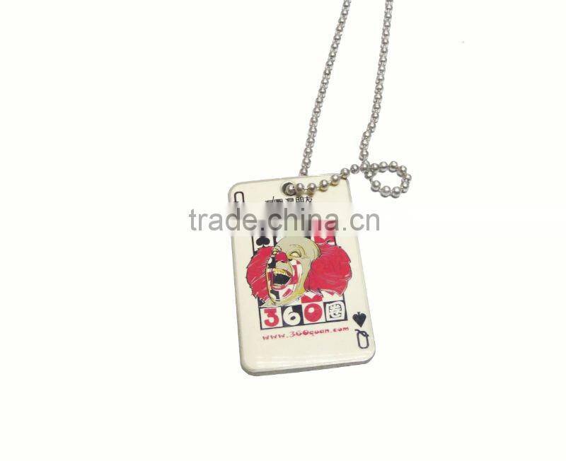Metal laser engraved logo dog tag necklaces for promotion gifts