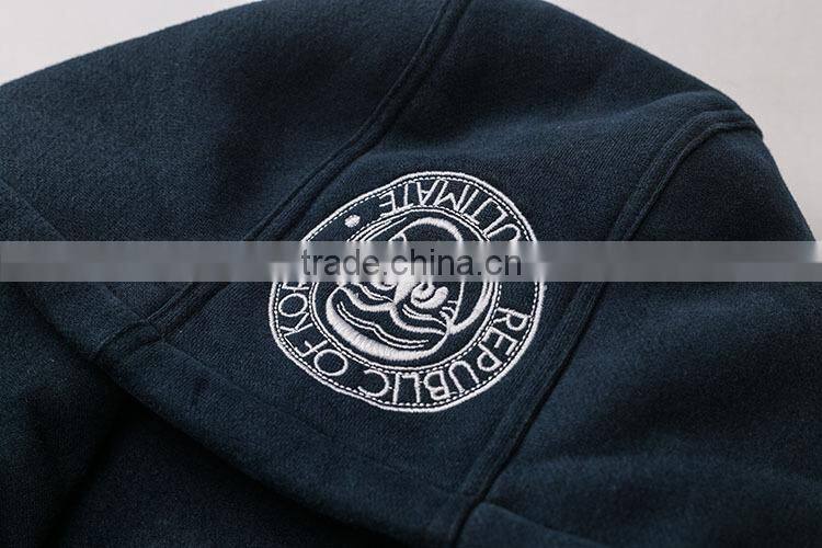 high quality wholesales 100 elasticity fleece screen printing embroidery plain black hoodie