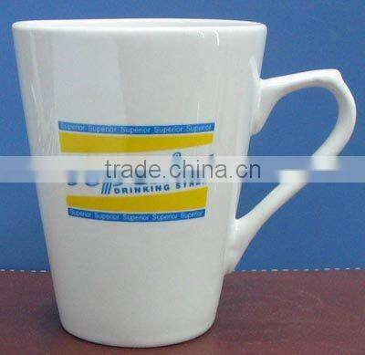 new artwork Laser white porcelain coffee mug