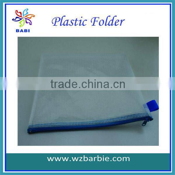 A4 Plastic Zip Folder